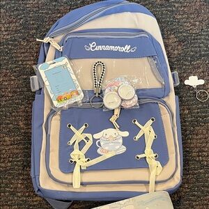 Kids Backpack - Blue and Cream Delight